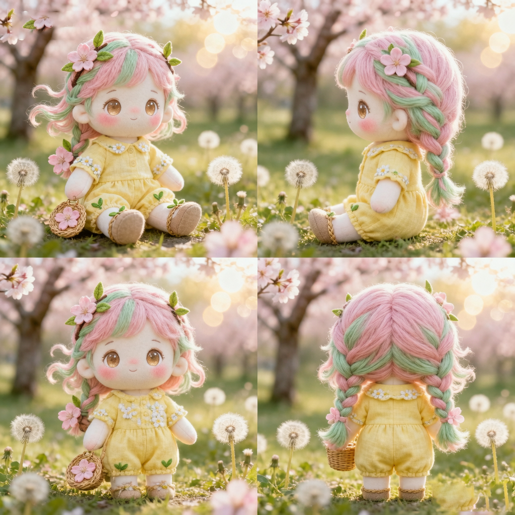 Spring Blossom Handmade Doll