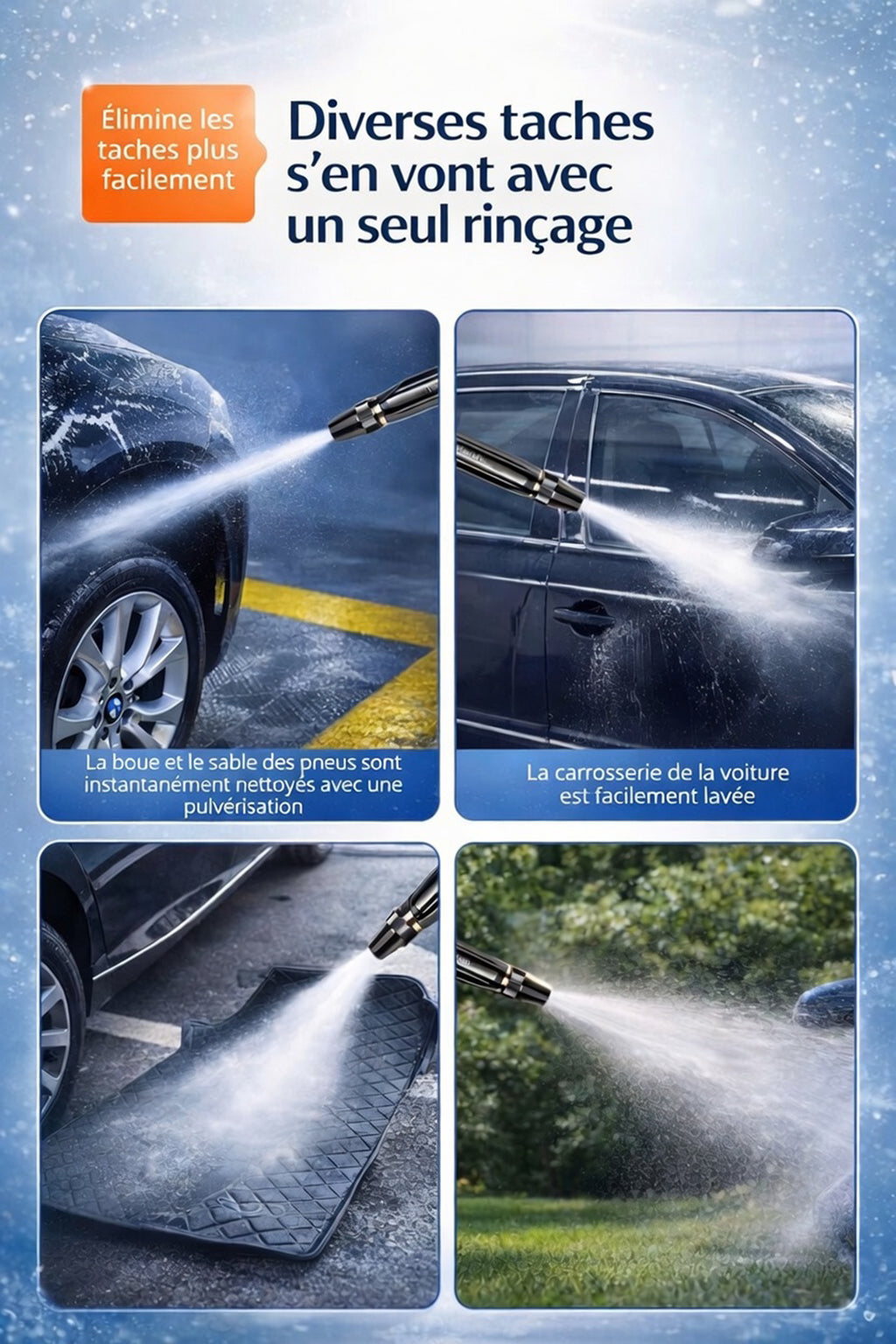 🔥 Dernier jour ! Prix le plus bas : seulement 5.7£ ! Pistolet à eau haute pression Billhol® 🏆 pour le lavage de voiture à domicile, indispensable pour arroser les plantes et les légumes, et laver sa voiture. 👍💦