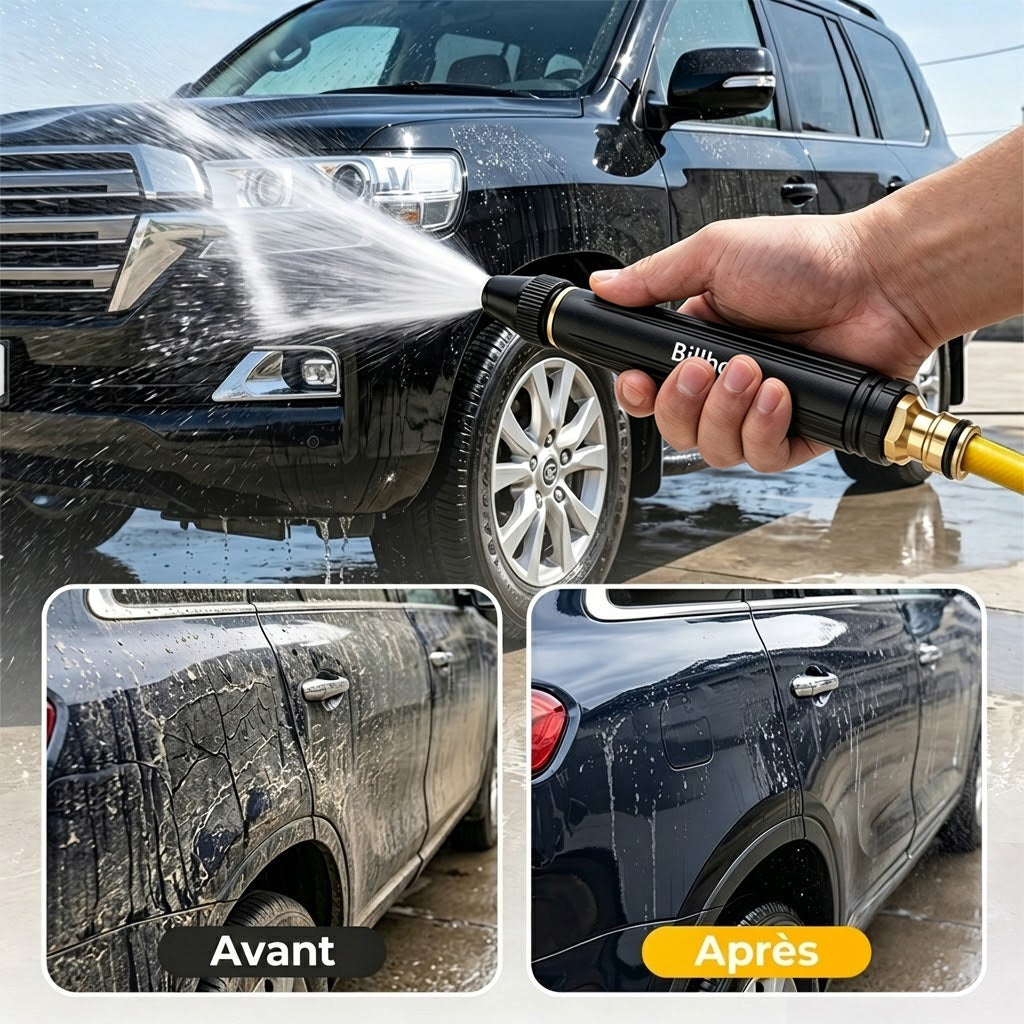 🎁50 % de réduction — Dernier jour丨Billhol® 🏆Pistolet à eau haute pression pour lavage de voiture à domicile, indispensable pour arroser les plantes et les légumes, ainsi que pour laver la voiture.👍💦