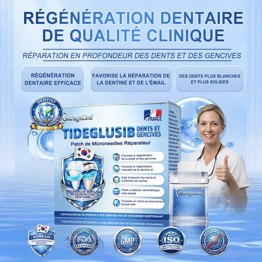 𝐆𝐚𝐫𝐚𝐠𝐞𝐋𝐢𝐧𝐞®®🇫🇷🦷 Bandes buccales Tideglusib à dissolution rapide pour la réparation des dents et des gencives ❤️ (Favorise la réparation dentaire et aide à soulager l'inconfort des gencives ainsi que d'autres problèmes bucco-dentaires courants)