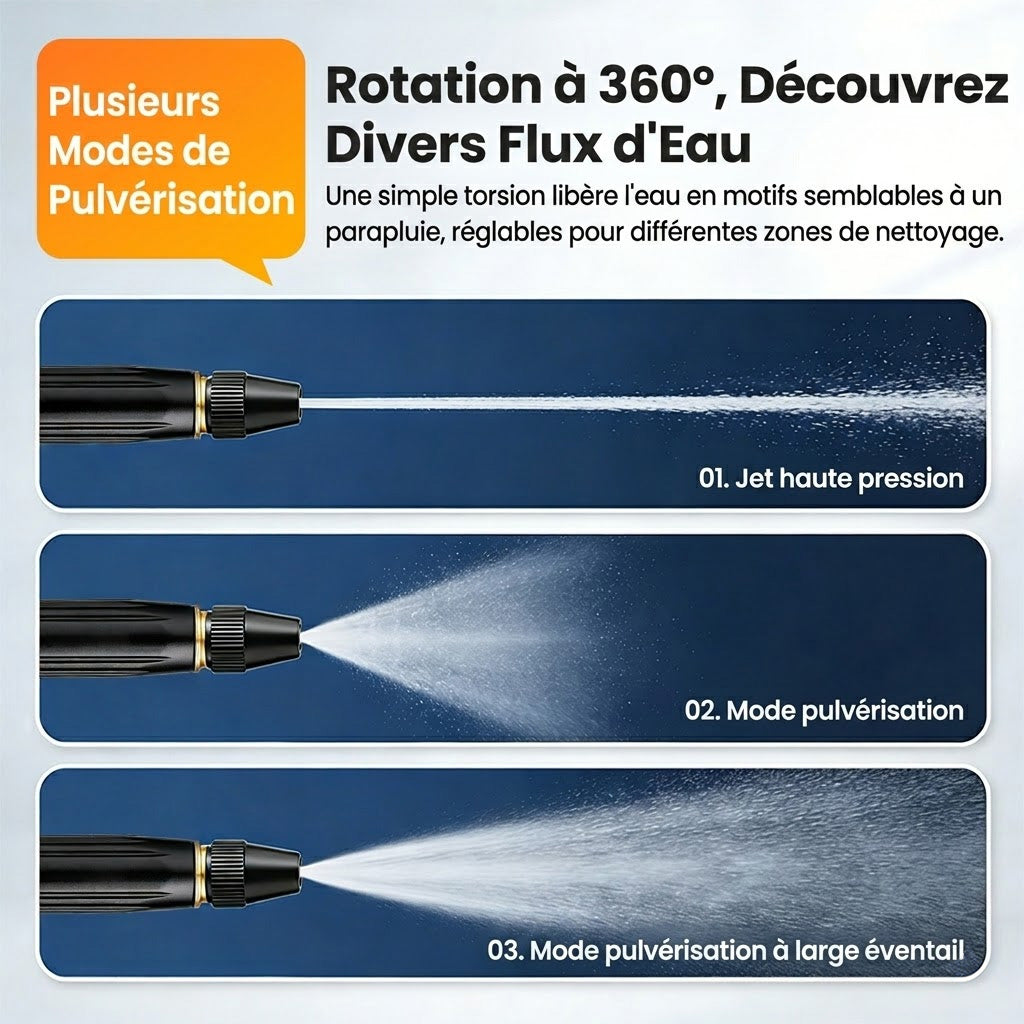 🎁50 % de réduction — Dernier jour丨Billhol® 🏆Pistolet à eau haute pression pour lavage de voiture à domicile, indispensable pour arroser les plantes et les légumes, ainsi que pour laver la voiture.👍💦