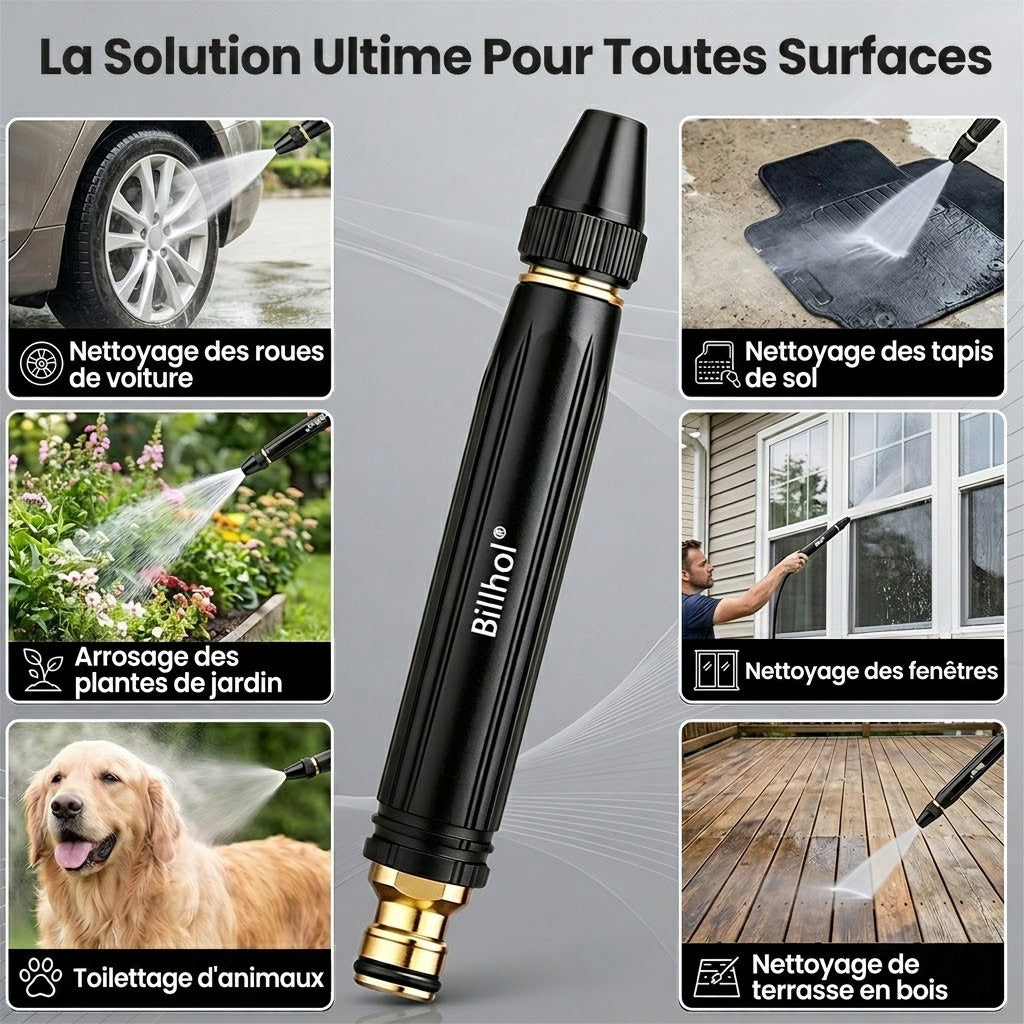 🎁50 % de réduction — Dernier jour丨Billhol® 🏆Pistolet à eau haute pression pour lavage de voiture à domicile, indispensable pour arroser les plantes et les légumes, ainsi que pour laver la voiture.👍💦