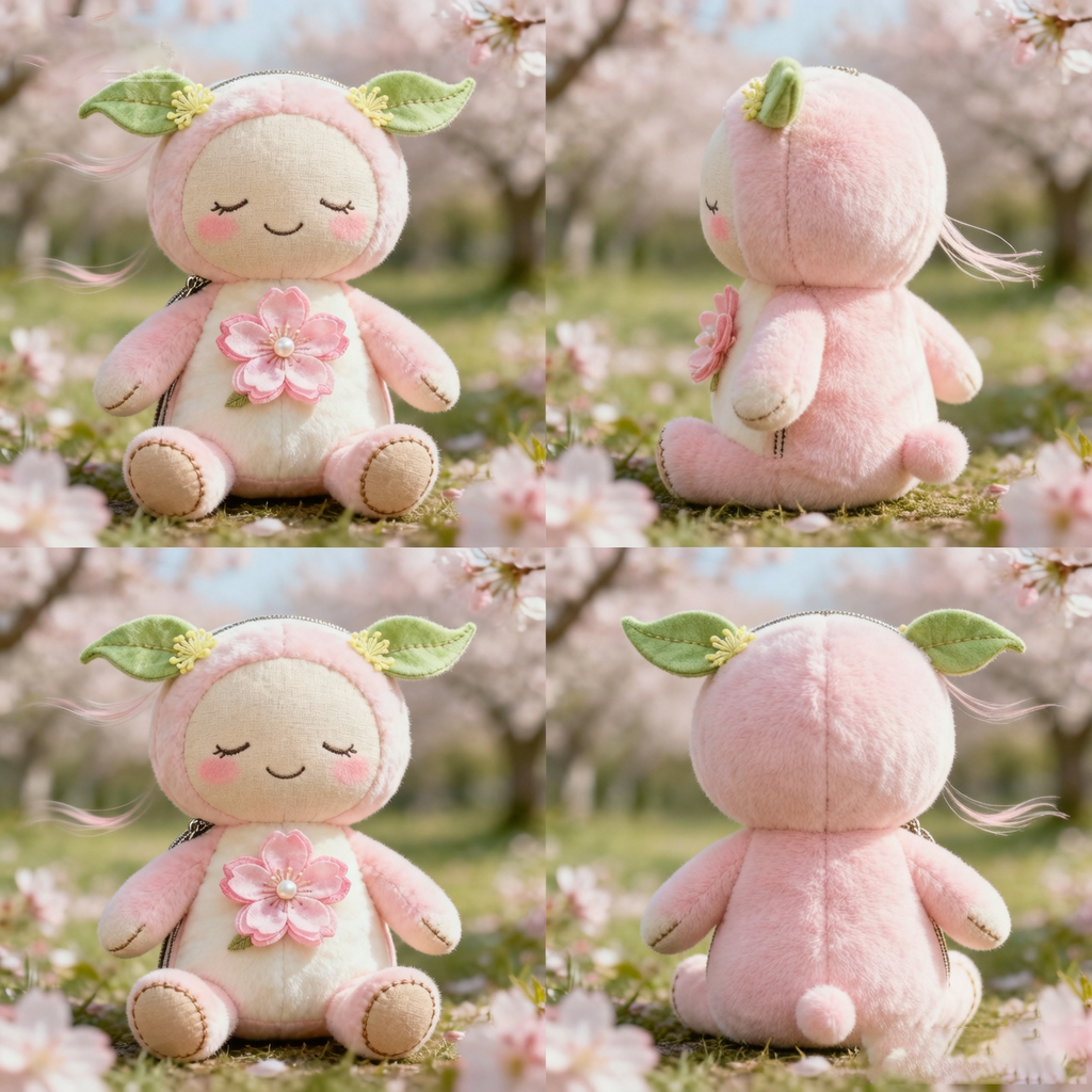 Adorable Peach Blossom Plush Toy