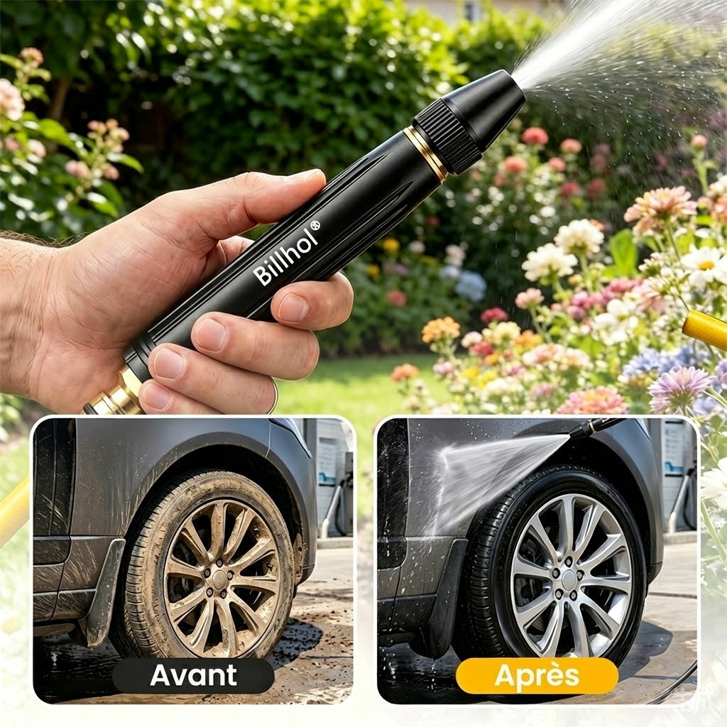 🎁50 % de réduction — Dernier jour丨Billhol® 🏆Pistolet à eau haute pression pour lavage de voiture à domicile, indispensable pour arroser les plantes et les légumes, ainsi que pour laver la voiture.👍💦