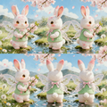Magical Cherry Blossom Bunny Plush