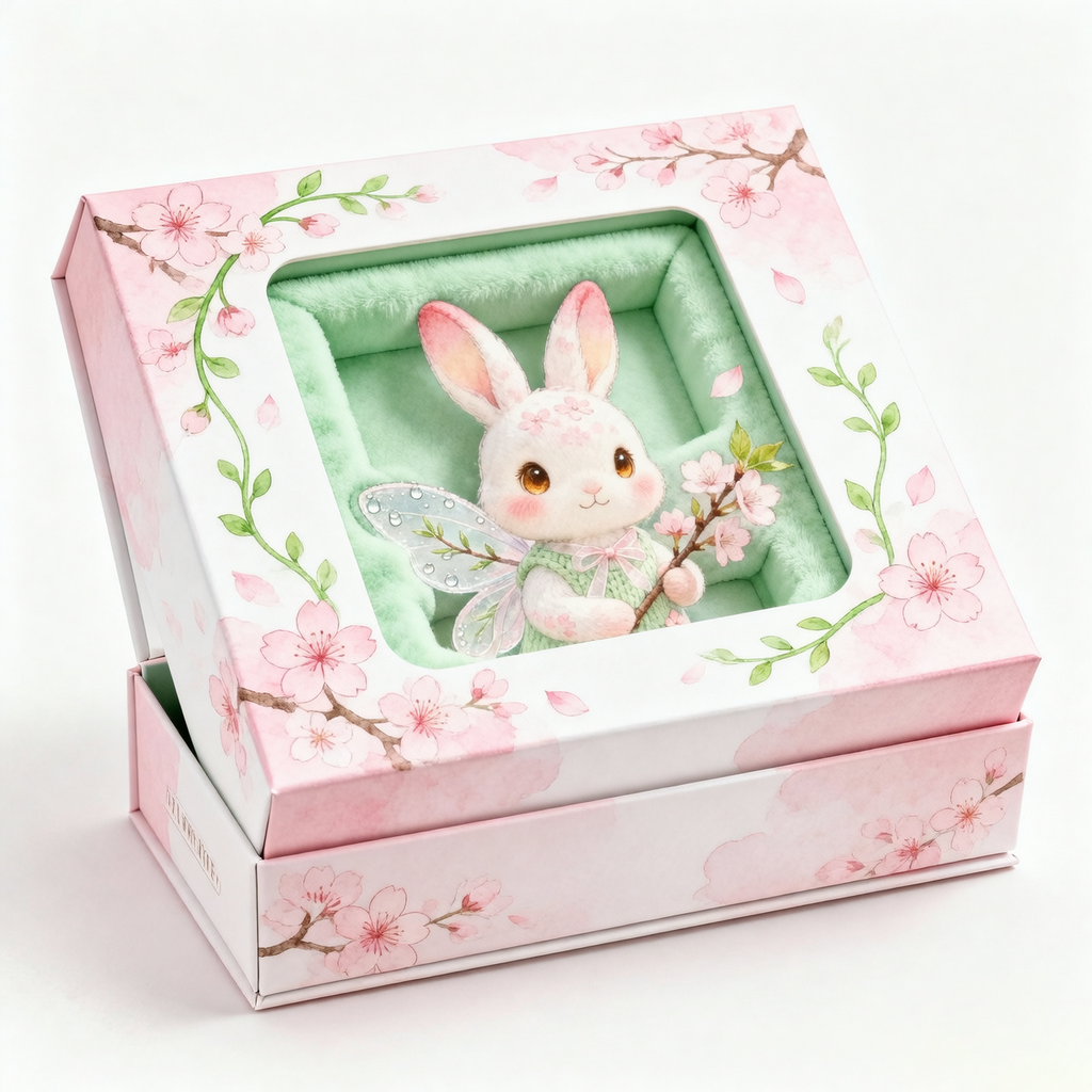 Magical Cherry Blossom Bunny Plush