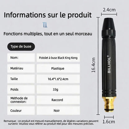 🔥 Dernier jour ! Prix le plus bas : seulement 5.7£ ! Pistolet à eau haute pression Billhol® 🏆 pour le lavage de voiture à domicile, indispensable pour arroser les plantes et les légumes, et laver sa voiture. 👍💦