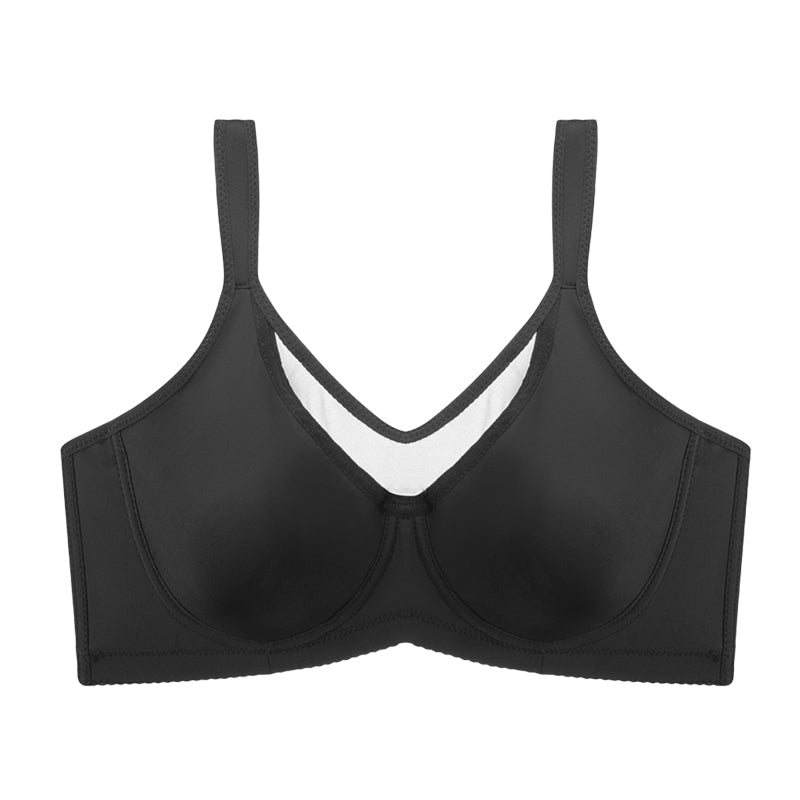 🏆LUCKYSONG® Offre spéciale dernier jour💐Soutien-gorge élégant et transparent à couvrance totale pour femmes grandes tailles - Noir