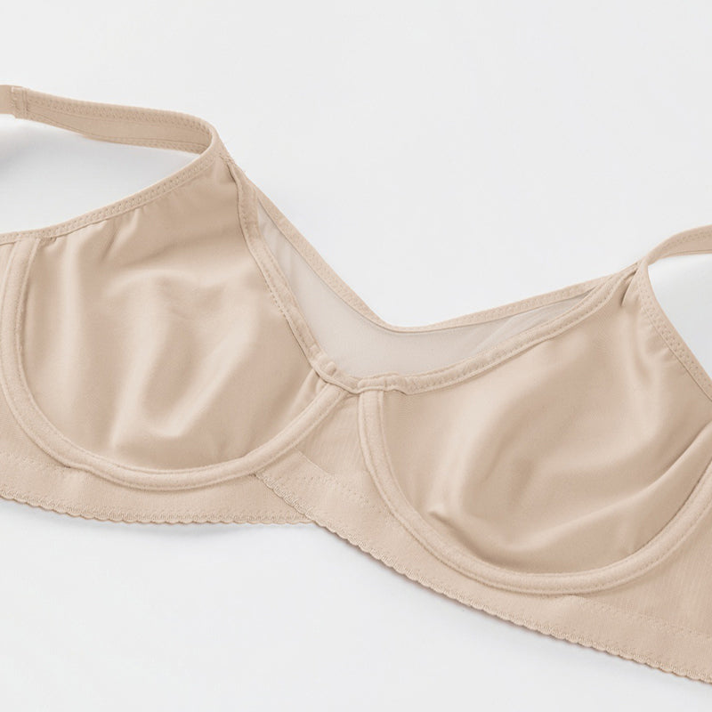 🏆LUCKYSONG® Offre spéciale dernier jour💐Soutien-gorge élégant et transparent à couvrance totale pour femmes grandes tailles - Noir